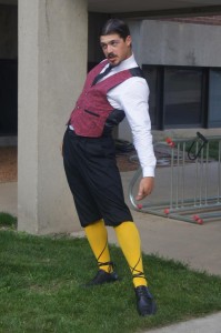 Malvolio presents his yellow stockings (Ethan Hall)