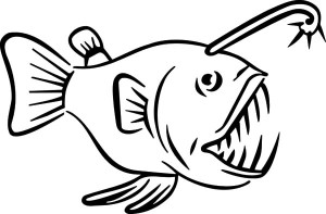 Angler-Fish-Carnivore-Fish-Coloring-Pages